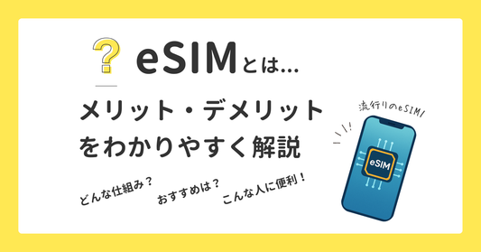 eSIMとは？メリット・デメリットをわかりやすく解説【2025年最新版】